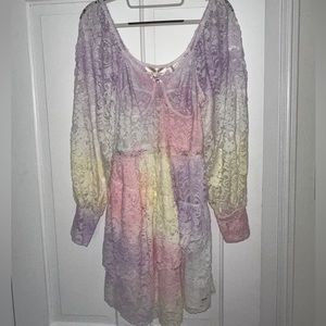 Loveshack Fancy multi Tie Dye Dress